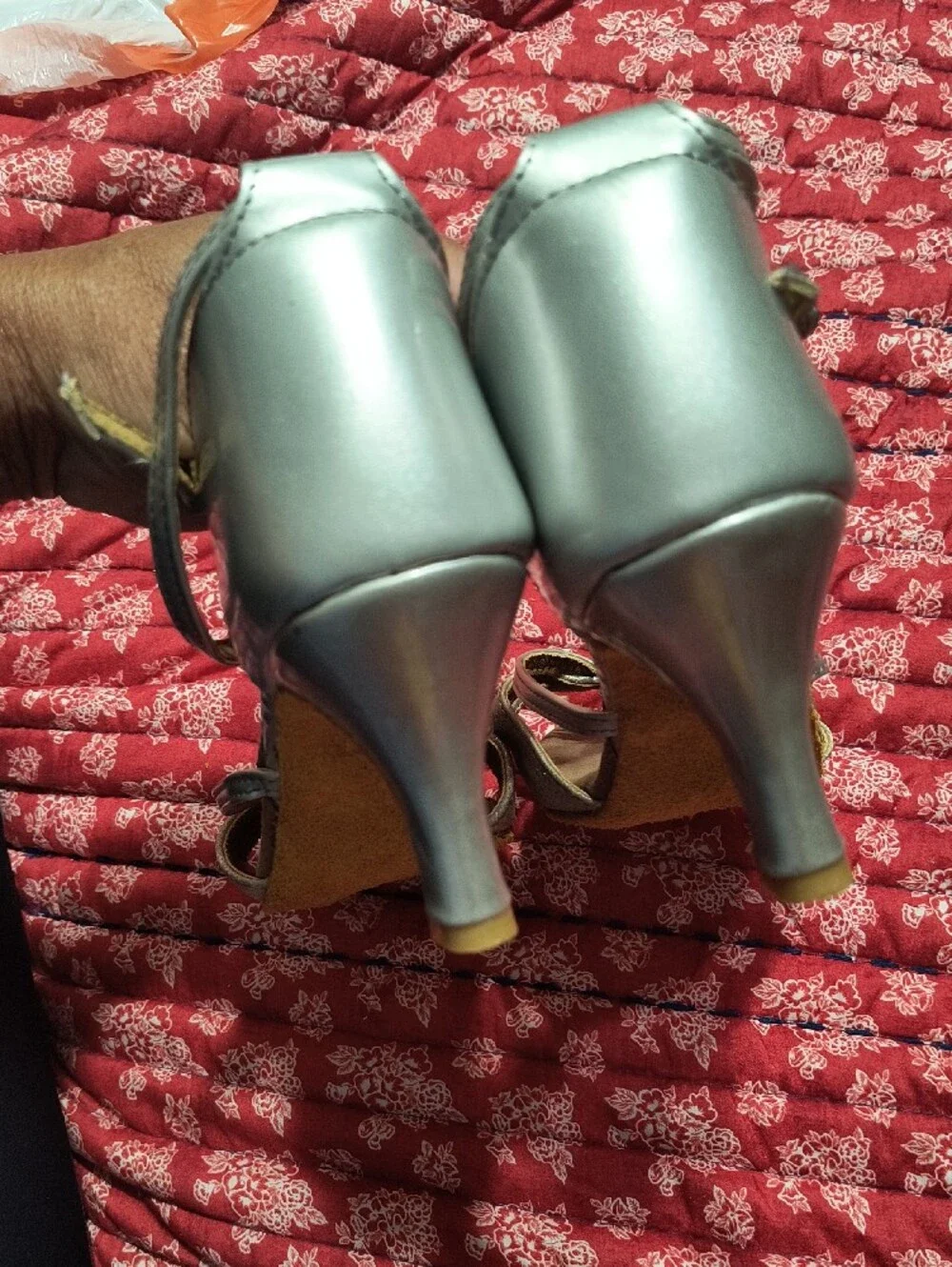 Sansha Dance Silver Strappy Mid-Heel Dance Sandals